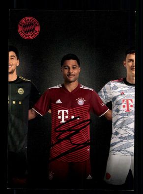 Serge Gnabry Autogrammkarte Bayern München 2021-22 Original Signiert