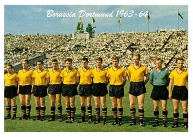 Borussia Dortmund Mannschaftskarte 1963-64 + 2