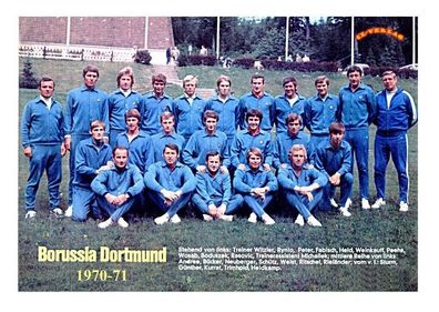 Borussia Dortmund Mannschaftskarte 1970-71 + 2