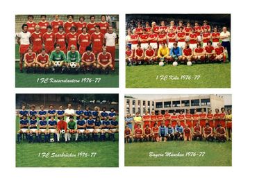 18 Mannschaftskarten Bundesliga Saison 1976-77