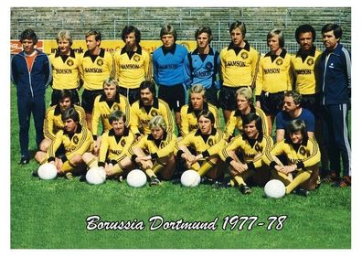Borussia Dortmund Mannschaftskarte 1977-78