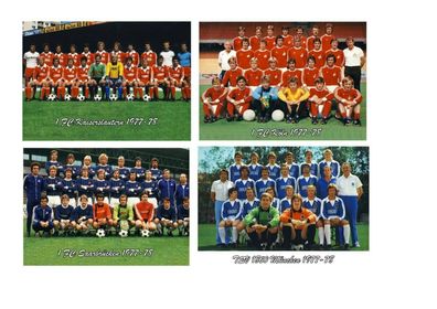 16 Mannschaftskarten Bundesliga Saison 1977-78