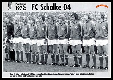 FC Schalke 04 Mannschaftskarte DFB Pokalsieger 1972