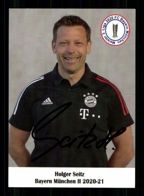 Holger Seitz Autogrammkarte Bayern München Amateure 2020-21 Original Signiert