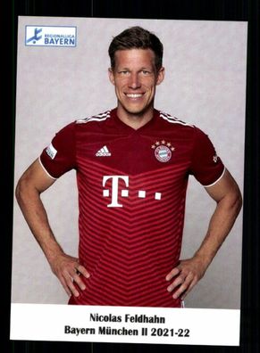 Nicolas Feldhahn Autogrammkarte Bayern München Amateure 2021-22