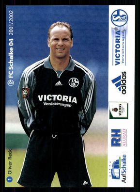 Oliver Reck Autogrammkarte FC Schalke 04 2001-02 Original Signiert + A 62568