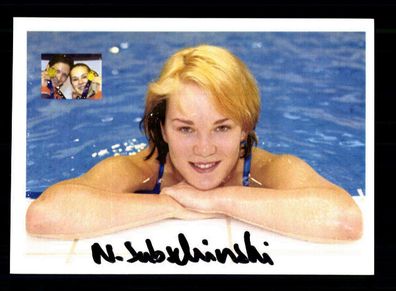 Nora Subschinski Autogrammkarte Original Signiert Wasserspringen + A 220654