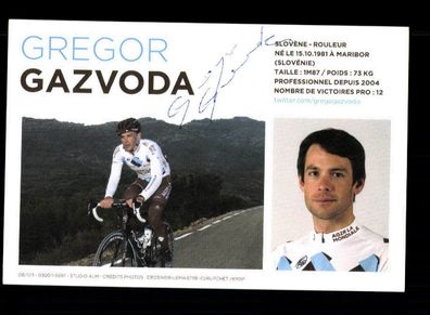 Gregor Gazvoda Autogrammkarte Original Signiert Radfahren+ A 220566