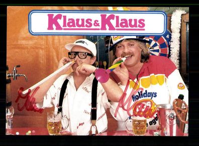Klaus und Klaus Autogrammkarte Original Signiert + M 3669