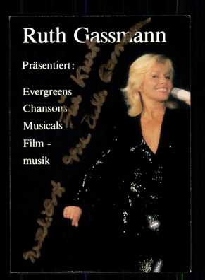 Ruth Gassmann Autogrammkarte Original Signiert + M 4178