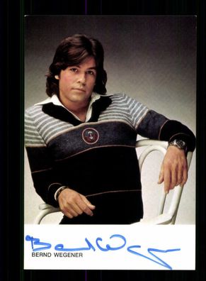 Bernd Wegener Autogrammkarte Original Signiert + M 4819