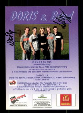 Doris und Band Autogrammkarte Original Signiert + M 5676