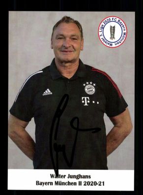 Walter Junghans Autogrammkarte Bayern München Amateure 2020-21 Original Signiert