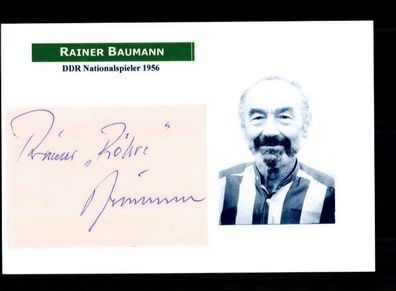 Rainer Baumann DDR Nationalspieler 1956 Original Signiert + A 220453