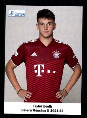 Taylor Booth Autogrammkarte Bayern München Amateure 2021-22