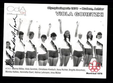Viola Goretzki 3. Olympia 1976 Original Signiert Rudern + A 220638