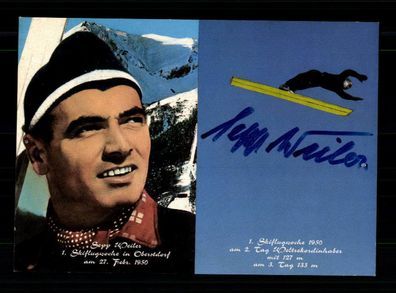 Sepp Weiler Skispringen Autogrammkarte Original Signiert + A 220366