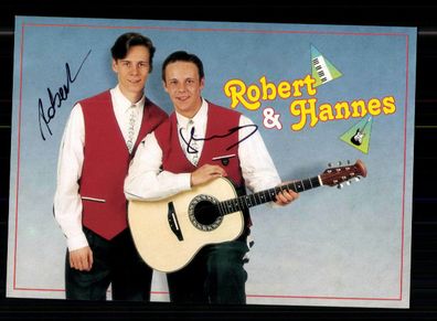 Robert und Hannes Autogrammkarte Original Signiert + M 7597