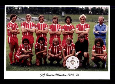 Bayern München Mannschaftskarte 1973-74 + 2
