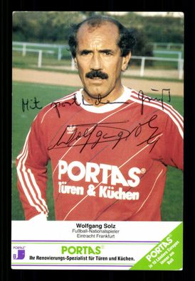 Wolfgang Solz Autogrammkarte DFB Nationalspieler Original Signiert + G 14274