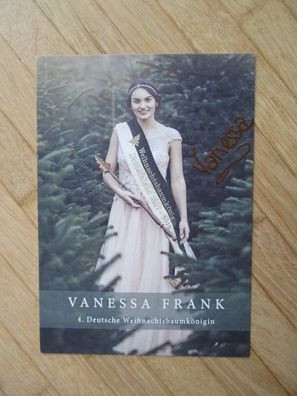 4. Deutsche Weihnachtsbaumkönigin 2017-2019 Vanessa Frank - handsigniertes Autogramm!