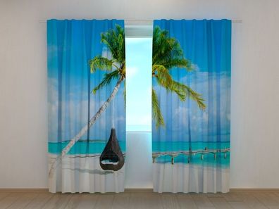 Fotogardinen Motiv "Ocean" Fotovorhang Vorhang Gardinen 3D Qualität Fotodruck 