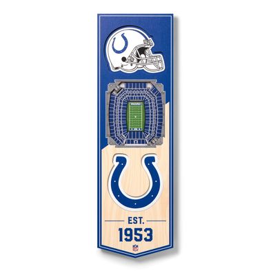 NFL Indianapolis Colts Stadion Stadium 3D Wandbild Wood Banner Holzschild Holz