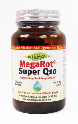Dr. Hittich MegaRot Super Q10, 1/2/4x 90 Kaps., 100 mg Ubiquinol, Mega-Rot