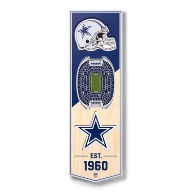 NFL Dallas Cowboys Stadion Stadium 3D Wandbild Wood Banner Holzschild Holz