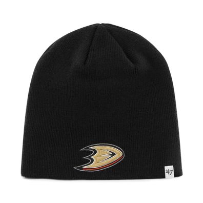 NHL Anaheim Ducks D-Logo Wollmütze Wintermütze Beanie Mütze schwarz Hat Eishockey