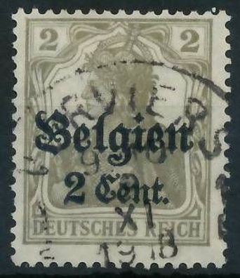 BES. 1WK Landespost Belgien Nr 10 gestempelt X44316A