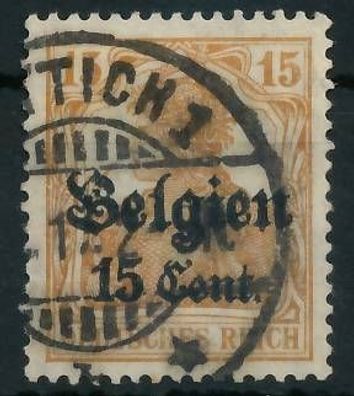 BES. 1WK Landespost Belgien Nr 15I gestempelt gepr. X443262