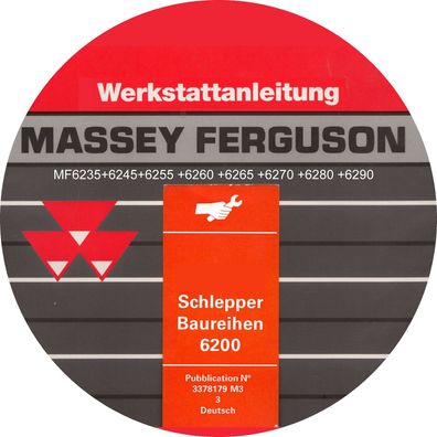 Werkstattanleitung Massey Ferguson 6200 MF6235 6245 6255 6260 6265 6270 6280 6290