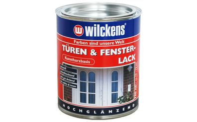 Wilckens 750 ml Türen & Fensterlack Kunstharzbasis Reinweiß Hochglänzend