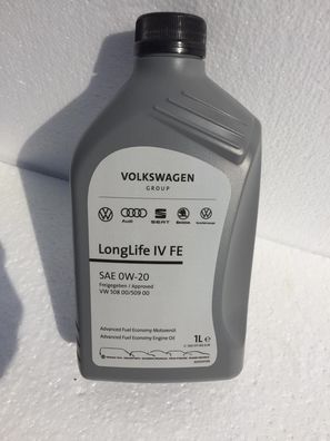 Original für VW Motoröl Öl 0W-20 Longlife-04 IV FE 508.00 509.00 GS60577M4 - 1L