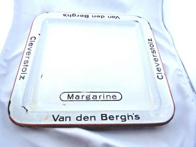 Emaille Verkaufstablet Cleverstolz Van den Bergh´s Margarine um 1890