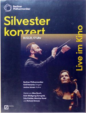 Berliner Philharmoniker - Silvesterkonzert 2021 - Original-Kino-Plakat A1 - Poster