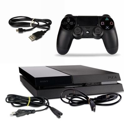 PS4 Konsole Modell CUH-1116A 500GB in schwarz #31 + Stromkabel + HDMI + Controller...