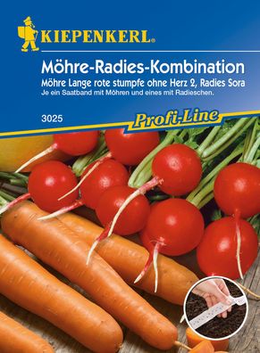 Kiepenkerl® Möhren - Radies Kombination - Saatband - Gemüsesamen