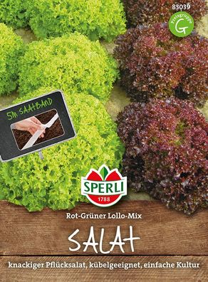 Sperli Schnittsalate Rot - Grüner - Lollo - Mix Saatband - Gemüsesamen