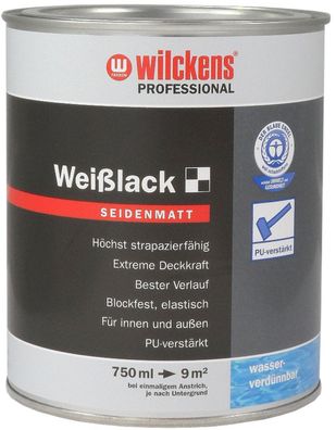 Wilckens Professional Weißlack 750 ml Seidenmatt