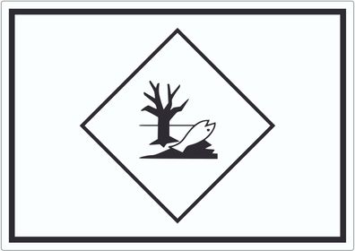 Aufkleber Kenn­zeichen Umwelt­gefähr­dend Symbol Fisch Wasser Baum