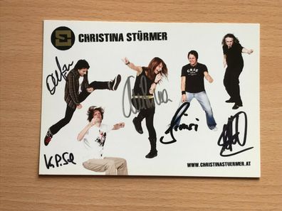 Autogrammkarte - Christina Stürmer & BAND - ROCK & POP - orig. signiert #1448