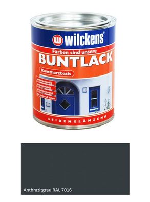 Wilckens 750 ml Buntlack Anthrazitgrau RAL 7016 Seidenglänzend, Kunstharzbasis