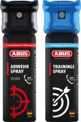 ABUS Abwehrspray SDS80 inkl. Trainingsspray TwinPack Pfefferspray