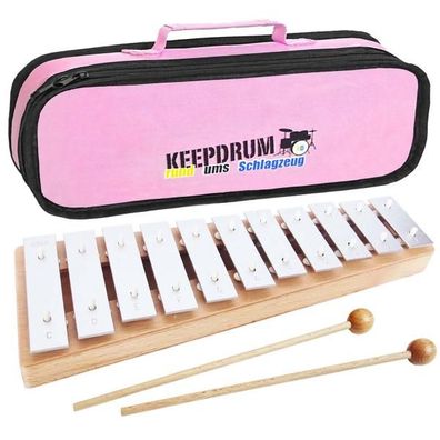 KEEPDRUM Musiktisch Schlagzeug Kinder-Percussion-Set Glockenspiel 