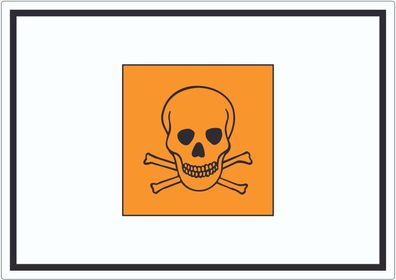 Aufkleber Gefahrensymbol giftig Symbol Totenkopf