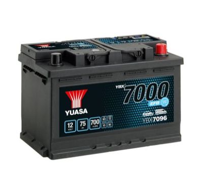 YUASA YBX7096 EFB-Start-Stop ca. 270.000 Starts 12V/75Ah 700A QE-Qualität