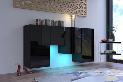 Kommode K2 Modernes Wohnzimmer Sideboards Schrank Möbel Farbkombinationen