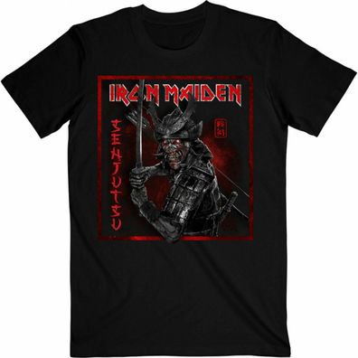 Iron Maiden Senjutsu Cover Distressed Red T-Shirt Neu-New 100% offizielles Merch